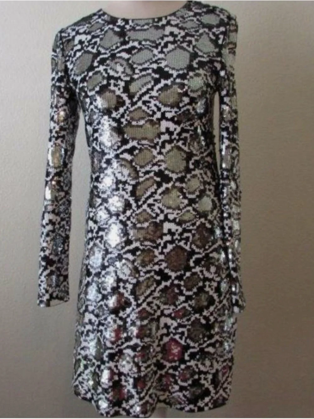 MICHAEL Michael Kors sequined leopard print mini dress i - Picture 3 of 8